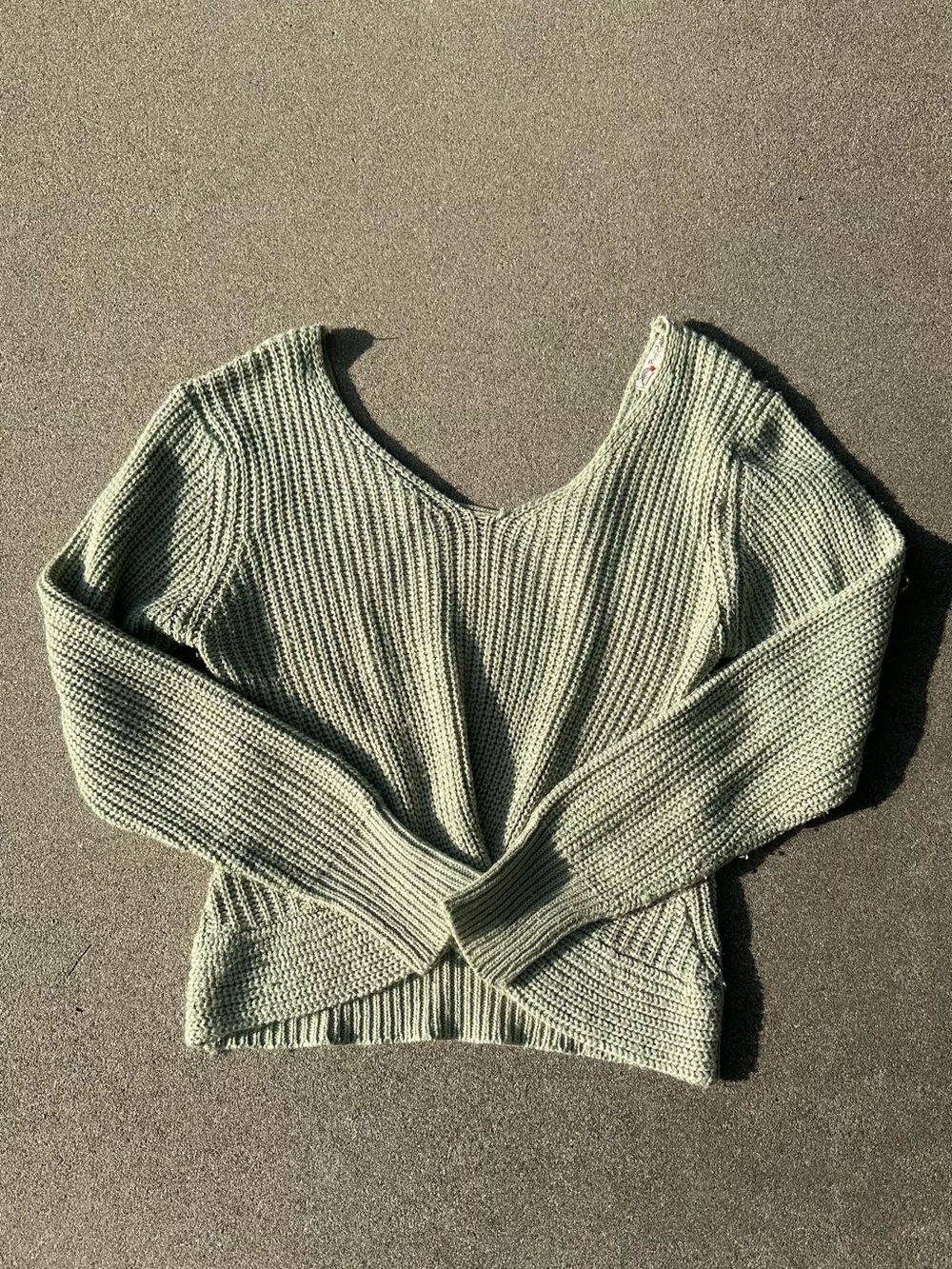 Sage green knit sweater